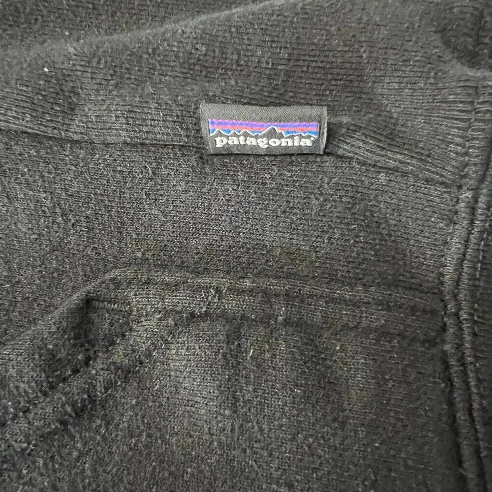 Patagonia P-6 Logo Uprisal Hoodie Mens Medium Black Pullover Sweatshirt
